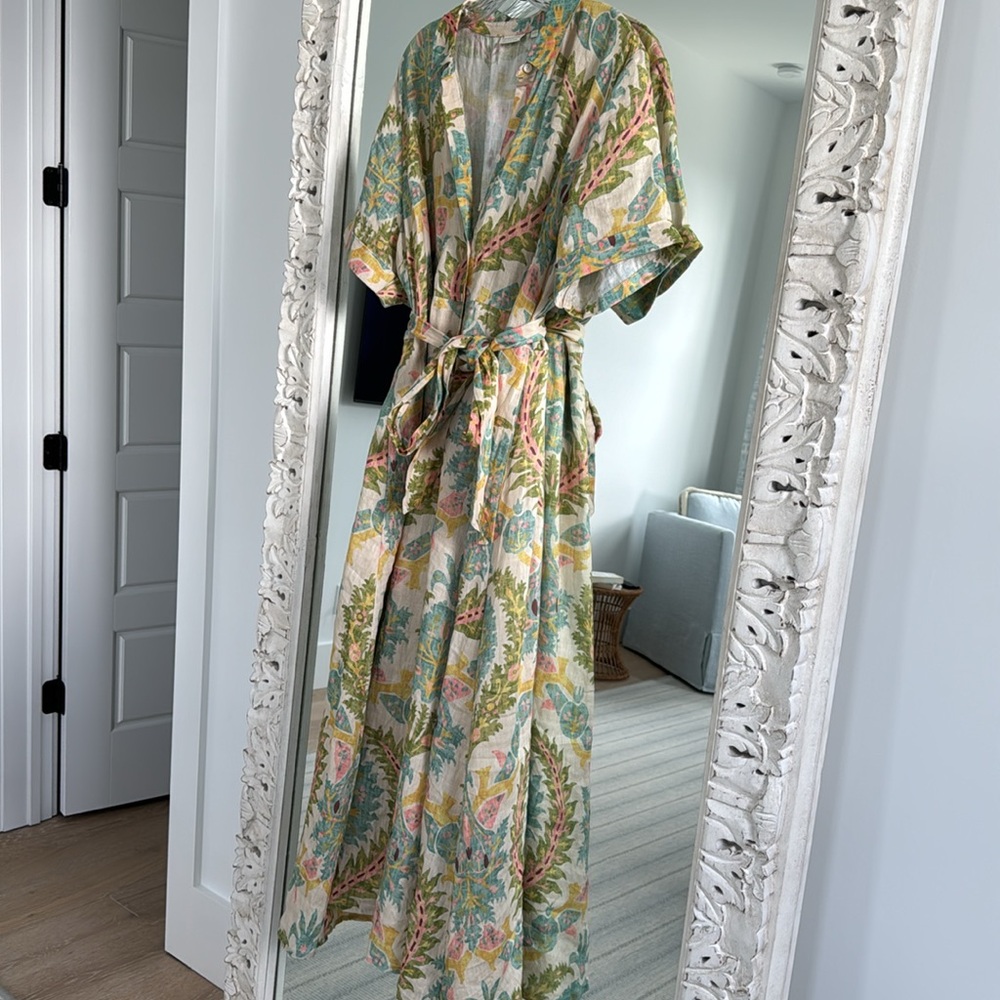 Spartina 449 Floral Dress - Blue, Green, Pink - Picture 4 of 7